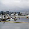 Clean-up efforts are underway after a 100-foot yacht caught fire in Marina del Rey, Calif. (Photo: Frank Lower / U.S. Coast Guard)
