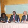 Director, Nigerian Institute for Oceanography and Marine Research, Dr. Parcy Obatola, Director General of the Nigerian Maritime Administration and Safety Agency (NIMASA) Dr. Dakuku Peterside, Norwegian Ambassador to Nigeria Jens-Petter Kjemprud and the representative of the Lagos state commissioner for Agriculture, Emmanuel Audu at the Regional Conference on Marine Safety and Fisheries Protection, in Lagos. (Photo: NIMASA)