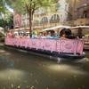 Each of the Lake Assault river barges on the San Antonio River Walk can be configured and modified in a range of floor plans to support touring, dining, commuting, entertaining, and other applications. (Lake Assault Boats)