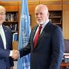 Fiji's Ambassador Peter Thomson, the UN Secretary General's Special Envoy for the Ocean (right), pictured with IMO Secretary-General Kitack Lim. Photo: International Maritime Organization (IMO)
