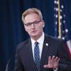 File photo: Acting Secretary of the Navy Thomas B. Modly briefs the press about the Navy’s response to COVID-19, at the Pentagon, Washington, D.C., April 1, 2020. (DoD photo by Lisa Ferdinando)