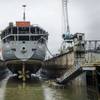 File photo: The submarine tender USS Frank Cable (AS 40) enters dry-dock at Vigor's yard in Portland, Ore., in 2017 (Photo: Alana Langdon / U.S. Navy)