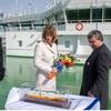From left, Andy Abbott CEO of ACL, Karen Oldfield and Costantino Baldissara. Photo: Hafen Hamburg Marketing