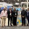 From left: Kishan Ramoutar, ISS Marine Services Manager, Trinidad, Guyana & Suriname, Manniram Prashad, Chairman of GOGEC, Kerensa Bart, Co-Founder & President of Symmetry Group, Dr Peter Ramsaroop, Chief Investment Officer, GO-INVEST, Tekram Singh, Partner Symmetry, Daniel Rizkalla, ISS Commercial Manager - Americas and Ashley Zelesnikar, ISS Sales Manager. Credit: Inchcape Shipping Services