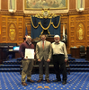 From left to right: Michael Julian, Rep. Adrian Madaro, Karl Julian (Photo: Blue Atlantic Fabricators)