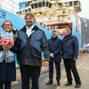 Godmother Rikke Eskjær and Olav Nakken, CEO of Kleven verft A/S after naming sereminy and delivery of Mærsk Maker. Photo: Olav Thokle - Fotomaritim