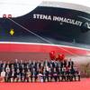 Happier Times for Stena Immaculate: The ship during its delivery ceremony in January 2017 at China’s Guangzhou Shipbuilding International (GSI). Image courtesy Stena Bulk