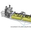 Illustration of a Ship with Low-pressure LCO2 Tanks. Image courtesy Mitsubishi Shipbuilding Co., Ltd.
