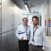 Jens Hjorteset (right) is the Technical Product Manager for SAVe Energy. Erling Johannesen (left) is the Site Manager at Rolls-Royce Power Electric Systems department in Bergen, Norway. (Photo: Ăystein Klakegg/Rolls-Royce Marine)