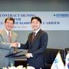 Ka Sam-hyun, president of Hyundai Heavy Industries (left) and Lee KyuBong, president of Hyundai LNG Shipping(right). Photo: HLS CO., LTD.