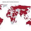 Map of 105 nations across the world that have cabotage laws, as recorded by the Seafarers' Rights International (Credit: SRI)
