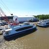NYC Ferries alongside at Metal Shark's Franklin Yard. CREDIT: Metal Shark