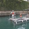 Omni Catamaran cleaning Chicago waterway (Photo: Elastec)