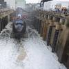 One of the U.S. Navy’s newest attack submarines, the future USS IDAHO (SSN 799), launched from General Dynamics Electric Boat’s shipyard into the Thames River, Aug. 6. (Photo: U.S. Navy)