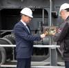 Pictured are, left, Vladimir Bastin, Deputy Director, SCF Engineering Centre, and right, Roman Tseyger, Deputy CEO – Chief Production Officer, Zvezda. (Photo: Zvezda)