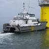 Pictured is Alicat, South Boats IOW 26m Wind Farm Support Vessel operated by Seacat Services.