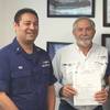 Pictured left to right: USCG Chief Warrant Officer Joel Reid; Marine Towing of Tampa ISM & Safety Coordinator, Capt. Scott Moorhead; and USCG Chief Warrant Officer Sean Goodman (Photo: Marine Towing of Tampa)