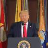 President Donald J. Trump speaks during a briefing at U.S. Southern Command headquarters in Doral, Fla. (Photo by Michael C. Dougherty, U.S. Southern Command Public Affairs)