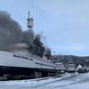 Qualifier 105 on fire in the Northern Enterprises Boat Yard in Homer, Alaska on Jan. 19, 2023. (Source: Homer Volunteer Fire Department)