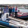 Representatives of the DfT, Innovate UK & University of Plymouth with the RS Pulse 63. Credit: Aqua superPower