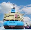 ECOsubsea's sustainable hull-cleaning service vessel alongside the products tanker Maersk Callao in the Singapore anchorage. Image courtesy ECOsubsea