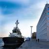 Svitzer tugboat Hermod outside Maersk headquarter at Esplanaden in Copenhagen, Denmark. Photo: Maersk Line