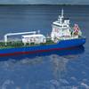 The 7,990 dwt newbuilding, soon to be christened Marine Vicky, will be the first bunker tanker for Singapore and Sinanju, to be powered mainly by LNG. (Image: Sinanju Tankers Holdings)