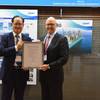 The certificates were presented at DSME’s booth at Gastech in Houston (left to right): Odin Kwon, Chief Technology Officer (CTO) of DSME, receives the AIP certificates from Johan Petter Tutturen, DNV GL – Maritime Business Director Gas Carriers (image courtesy of DNV GL)