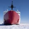 The Coast Guard Cutter Polar Star (WAGB-10) is in the fast Ice Jan. 2, 2020, approximately 20 miles north of McMurdo Station, Antarctica. The 399-foot icebreaker is the only ship in U.S. service capable of clearing a path through the Antarctic ice to escort three refuel and resupply ships to McMurdo Station during Operation Deep Freeze. The ships deliver enough cargo and fuel to sustain year-round operations on the remote continent. U.S. Coast Guard photograph by Senior Chief Petty Officer NyxoL