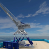 The E5000 system, with its full motion compensation, will be able to transfer people and up to 5 tons of cargo in rough waters. (Image: Ampelmann)