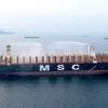 The MSC Gülsün vessels use the world’s first on-deck firefighting monitors – fixed water cannons to slow and stop the spread of fire by cooling, which have a reach of more than 100 meters. (Photo: MSC)