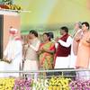 The Sahibganj multi-modal terminal on the River Ganges is now open for business. Indian Prime Minister Shri Narendra Modi inaugurated the new terminal yesterday (September 12, 2019). Also pictured are the Governor of Jharkhand State,Smt. Draupadi Murmu; the Union Minister for Tribal Affairs, Shri Arjun Munda; the Chief Minister of Jharkhand State, Shri Raghubar Das; and the Ministers of State for Agriculture and Farmers Welfare, Shri Parshottam Rupala and Shri Kailash Choudhary, plus other digni