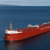 Trillium Class self-unloader M.V. Baie Comeau in the Comeau Bay of CSL. (Photo: Radio Holland)