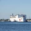 USNS Mercy (T-AH 19) arrives in Los Angeles March 27. (U.S. Navy photo by David Mora Jr.)