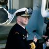 Vice Admiral Art McDonald, Commander of the Royal Canadian Navy (left), along with Royal Canadian Navy Command Chief Petty Officer First Class David Steeves (right) laying the ceremonial coin on the future HMCS Protecteur’s keel. (Photo: Seaspan Shipyards)