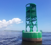 A Coast Guard ATON (Aids to Navigation) buoy in Kings Bay, Ga., that will house one of the new PORTS current meters. (Photo: NOAA)