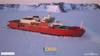 A graphic of the new icebreaker in the ice (Image: Damen/DMS Maritime/Knud E Hansen A/S).