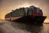 A large, modern containership underway. (credit: UASC)