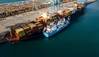 AD Ports Group hosted its first ship-to-ship liquified natural gas bunkering operation at its flagship deep-water Khalifa Port. Credit: AD Ports Group