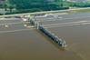 Aerial view of locks and dam on Mississippi River near Alton, Illinois, USA. Copyright Kent/AdobeStock