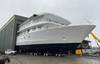 American Melody moves to launch ways at Chesapeake Shipbuilding, Salisbury, Md. (Photo: American Cruise Lines)