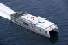 Austal USA received an $867.6 million undefinitized contract award (UCA) for final design and construction of three Expeditionary Medical Ships (EMS) from the U.S. Navy. Image courtesy Austal USA