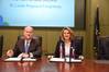 Brandy D. Christian (Right), President and CEO of the Port of New Orleans, and John M. Nations, President and CEO of Bi-State Development, sign an MOU Feb. 23, 2017 at the Port Administration building between the Port and the St. Louis Freightway. Photo Port of New Orleans