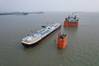 Bunker barge United LNG I was christened in the port of Antwerp. Image courtesy Somtrans