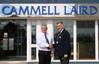 Cammell Laird's HSEQ director Tony Potter welcomes the company's new quality assurance manager Gordon Maxwell (Photo copyright: Cammell Laird)