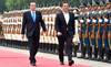 Chinese Premier Li Keqiang (L, front) holds a welcoming ceremony for visiting Greek Prime Minister Alexis Tsipras (R, front) before their talks in Beijing, capital of China, July 4, 2016. Photo: Xinhua
