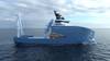 Close-up rendering of one vessel showing Seaonics ECMC Crane and ECMC Gangway (Credit: Vard Group)