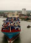 Containership in the port of Savannah, GA