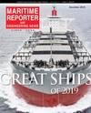 Corona Youthful graced the cover of the December 2019 edition of Maritime Reporter & Enginering News. (Image: Maritime Reporter & Engineering News)