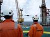 Cyberhawk team operating a drone offshore Photo Cyberhawk